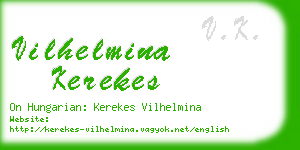 vilhelmina kerekes business card